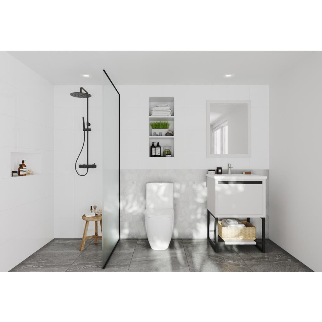 Laviva Alto 24" White Bathroom Vanity#top-options_matte-white-viva-stone-solid-surface-top