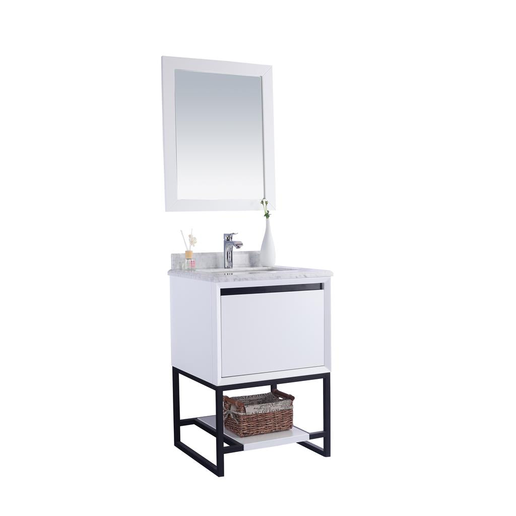 Laviva Alto 24" White Bathroom Vanity#top-options_white-carrara-marble-top