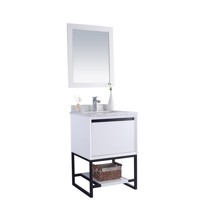Laviva Alto 24" White Bathroom Vanity#top-options_white-carrara-marble-top
