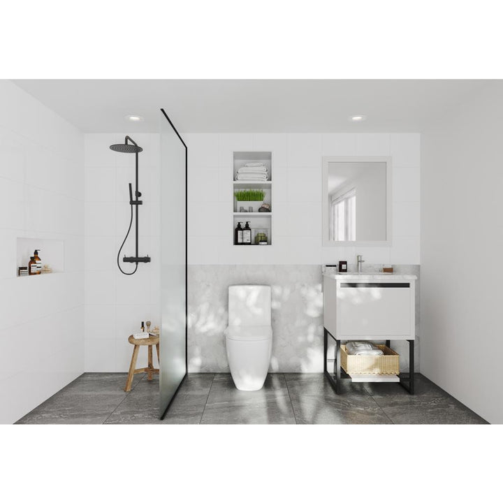 Laviva Alto 24" White Bathroom Vanity#top-options_white-carrara-marble-top