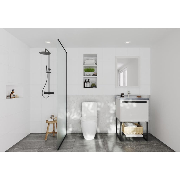 Laviva Alto 24" White Bathroom Vanity#top-options_white-stripes-marble-top