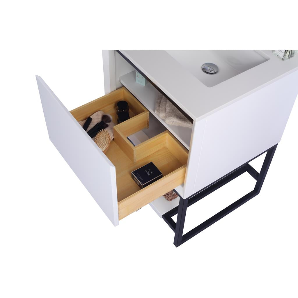 Laviva Alto 24" White Bathroom Vanity Cabinet Only, No Top#top-options_cabinet-only-no-top