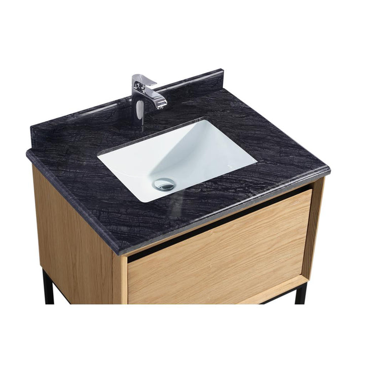 Laviva Alto 30" California White Oak Bathroom Vanity#top-options_black-wood-marble-top