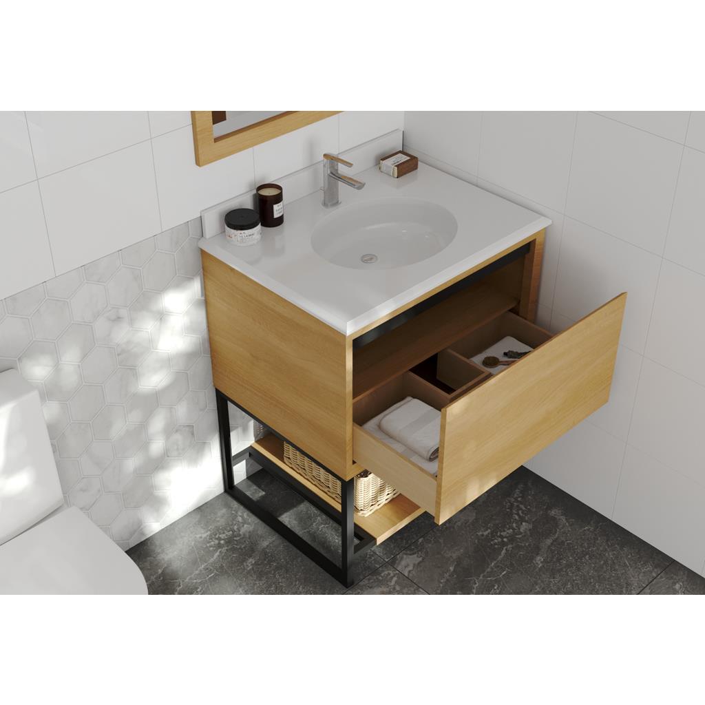 Laviva Alto 30" California White Oak Bathroom Vanity#top-options_pure-white-phoenix-stone-top