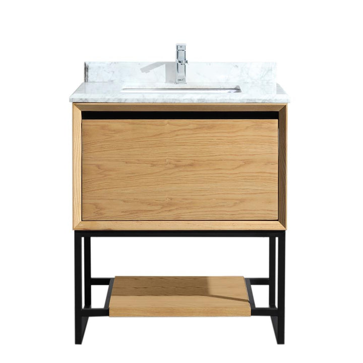 Laviva Alto 30" California White Oak Bathroom Vanity#top-options_white-carrara-marble-top