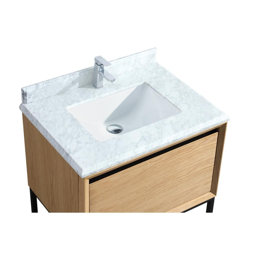 Laviva Alto 30" California White Oak Bathroom Vanity#top-options_white-carrara-marble-top