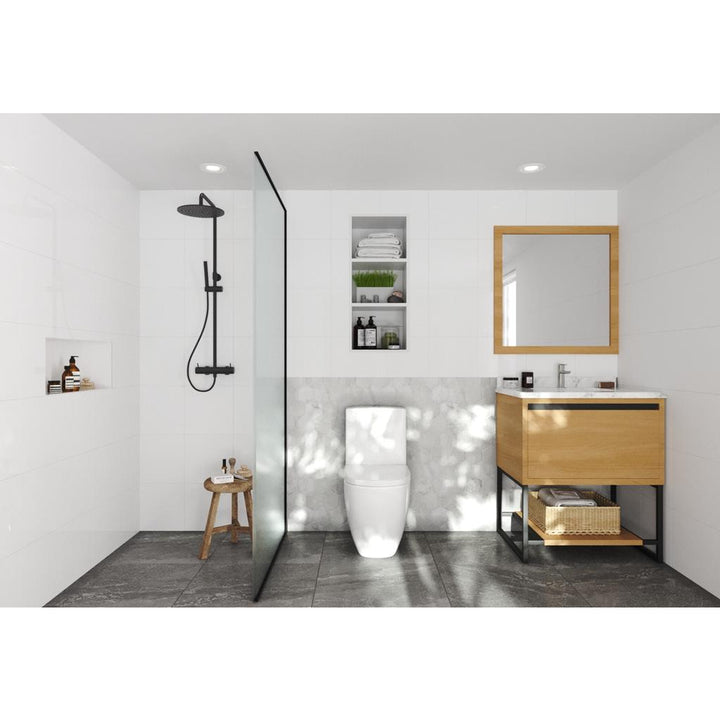 Laviva Alto 30" California White Oak Bathroom Vanity#top-options_white-carrara-marble-top