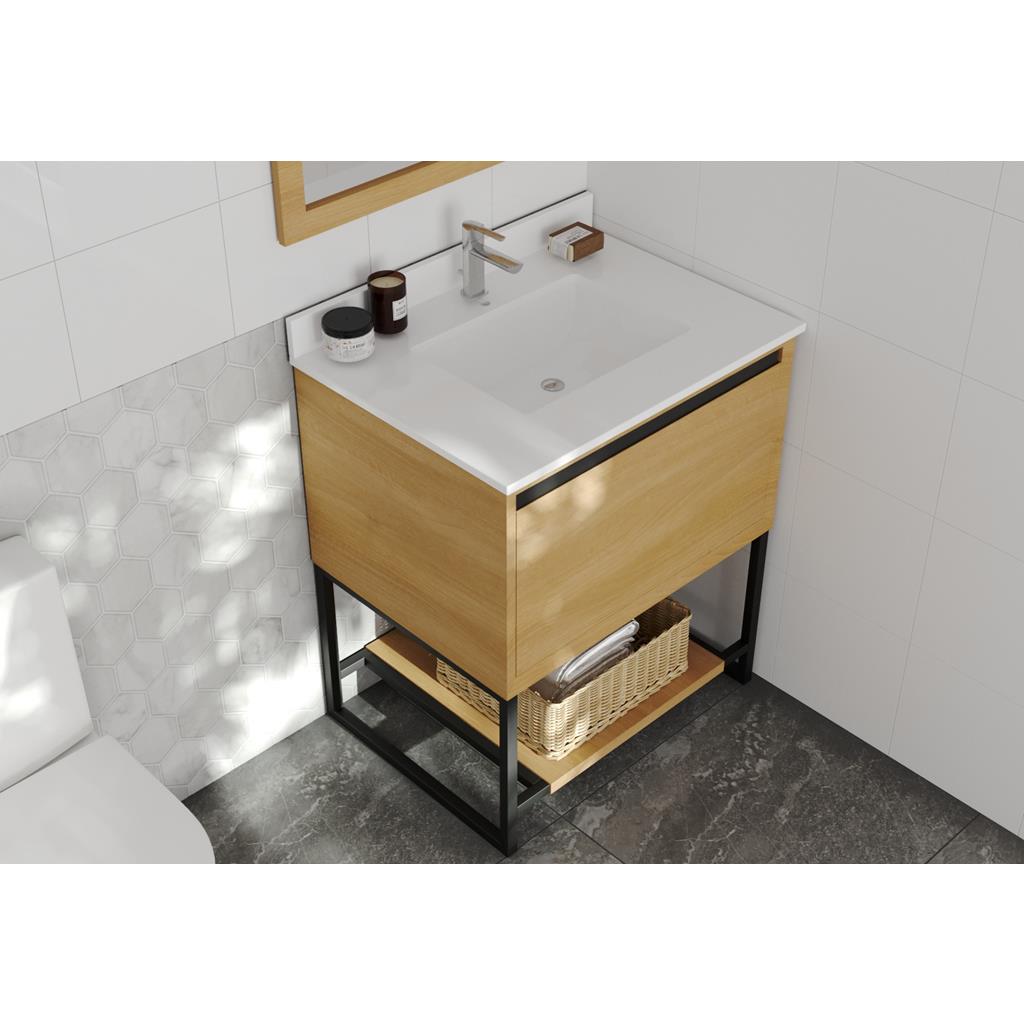 Laviva Alto 30" California White Oak Bathroom Vanity#top-options_white-quartz-top