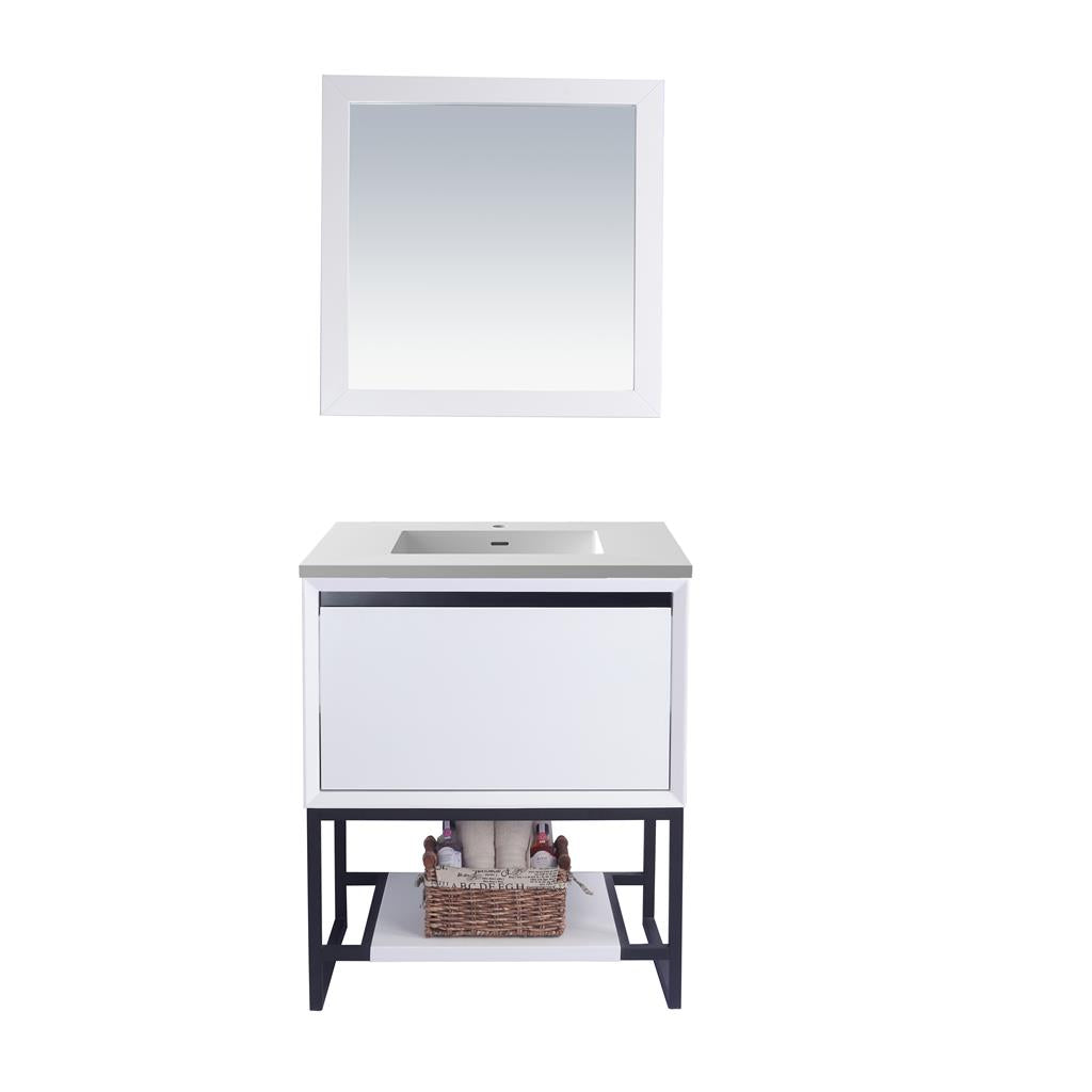 Laviva Alto 30" White Bathroom Vanity#top-options_matte-white-viva-stone-solid-surface-top