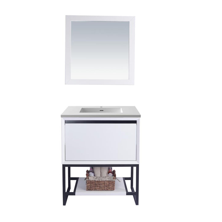 Laviva Alto 30" White Bathroom Vanity#top-options_matte-white-viva-stone-solid-surface-top