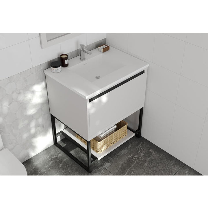 Laviva Alto 30" White Bathroom Vanity#top-options_matte-white-viva-stone-solid-surface-top