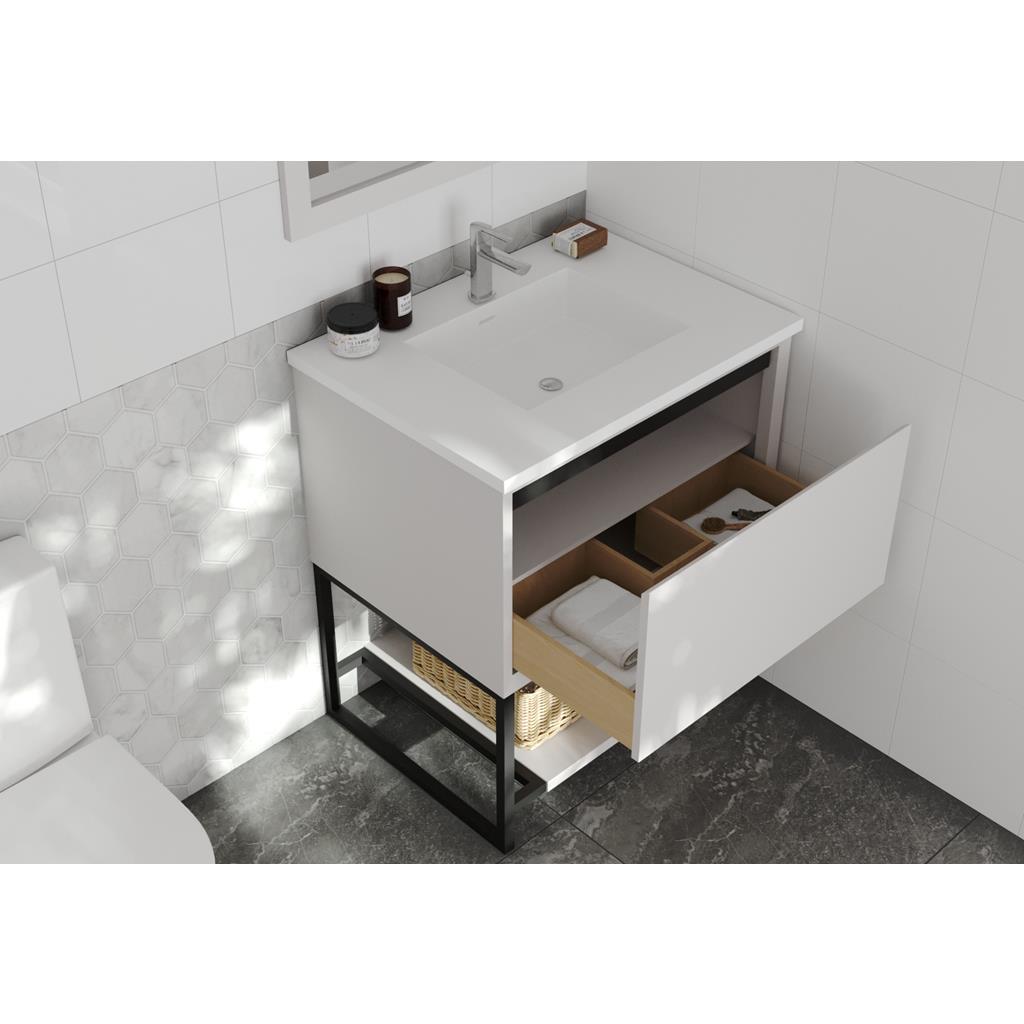 Laviva Alto 30" White Bathroom Vanity#top-options_matte-white-viva-stone-solid-surface-top