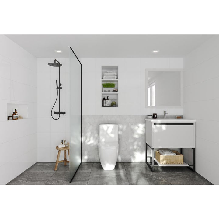Laviva Alto 30" White Bathroom Vanity#top-options_matte-white-viva-stone-solid-surface-top