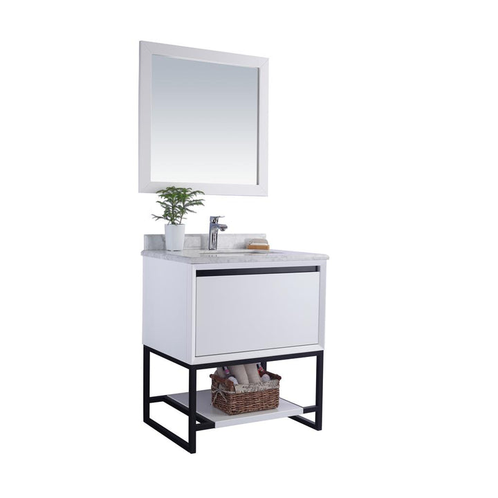 Laviva Alto 30" White Bathroom Vanity#top-options_white-carrara-marble-top