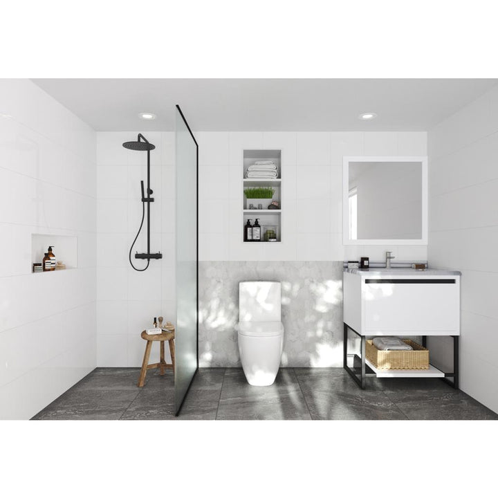 Laviva Alto 30" White Bathroom Vanity#top-options_white-stripes-marble-top