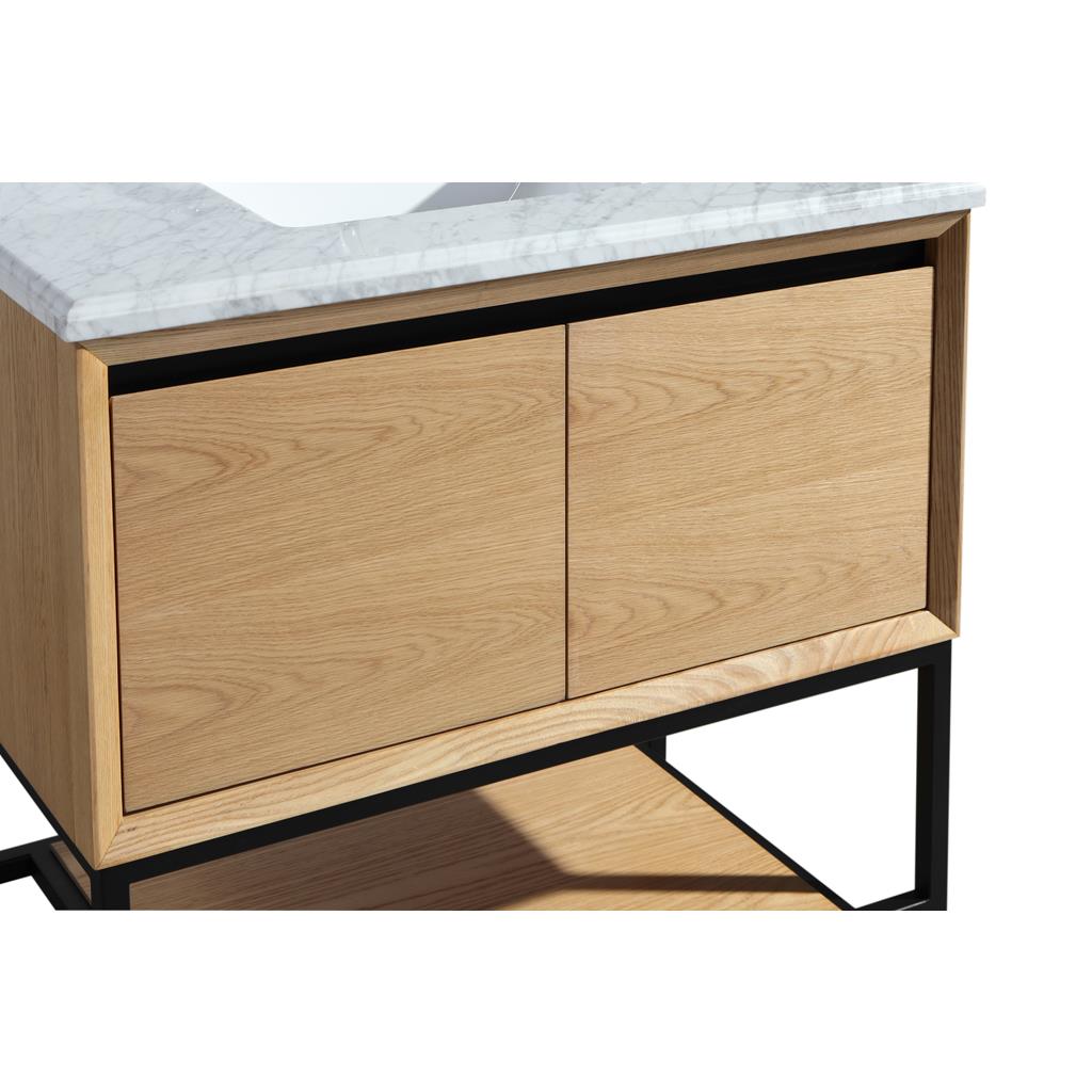 Laviva Alto 36" California White Oak Bathroom Vanity#top-options_black-wood-marble-top