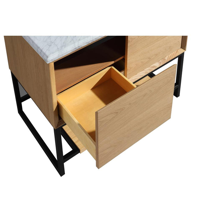 Laviva Alto 36" California White Oak Bathroom Vanity#top-options_black-wood-marble-top