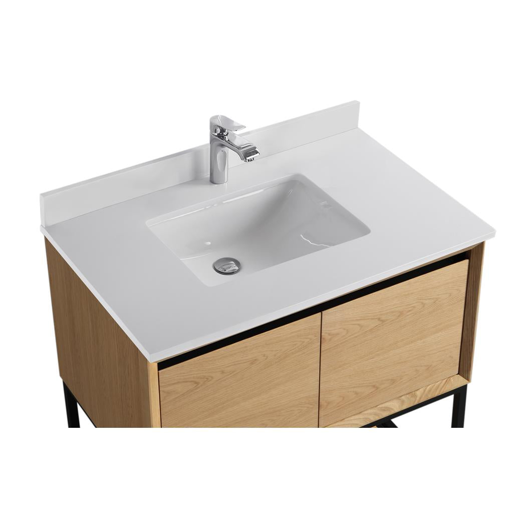 Laviva Alto 36" California White Oak Bathroom Vanity#top-options_white-quartz-top