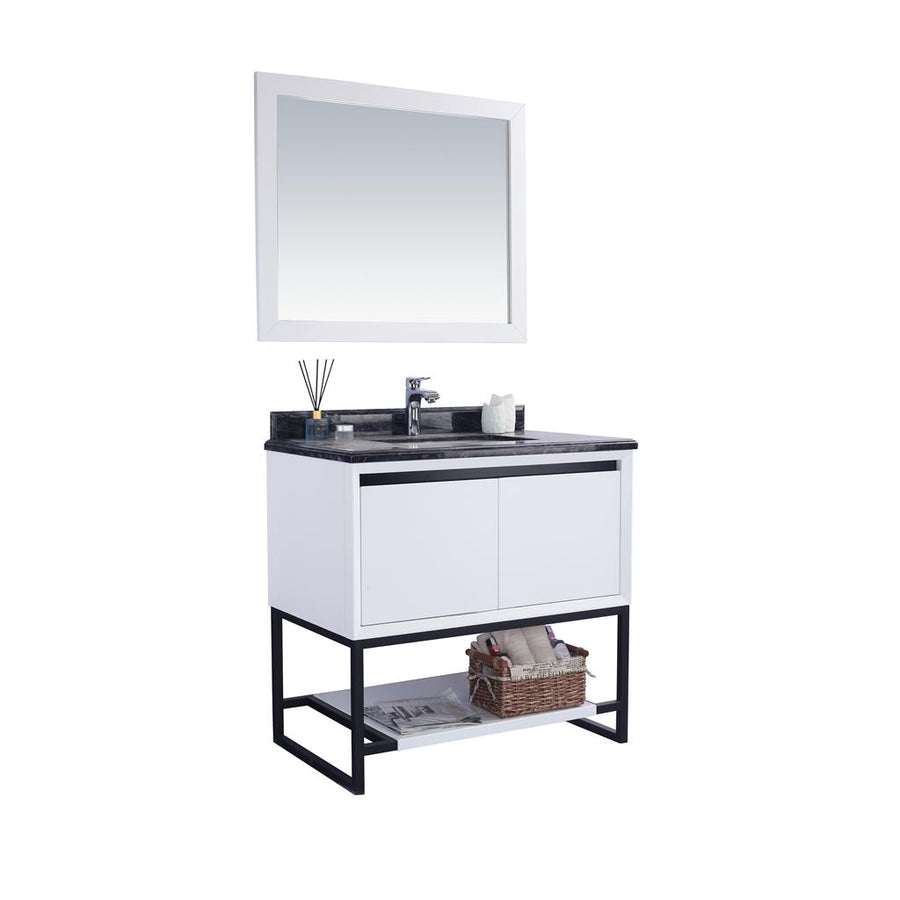 Laviva Alto 36" White Bathroom Vanity#top-options_black-wood-marble-top