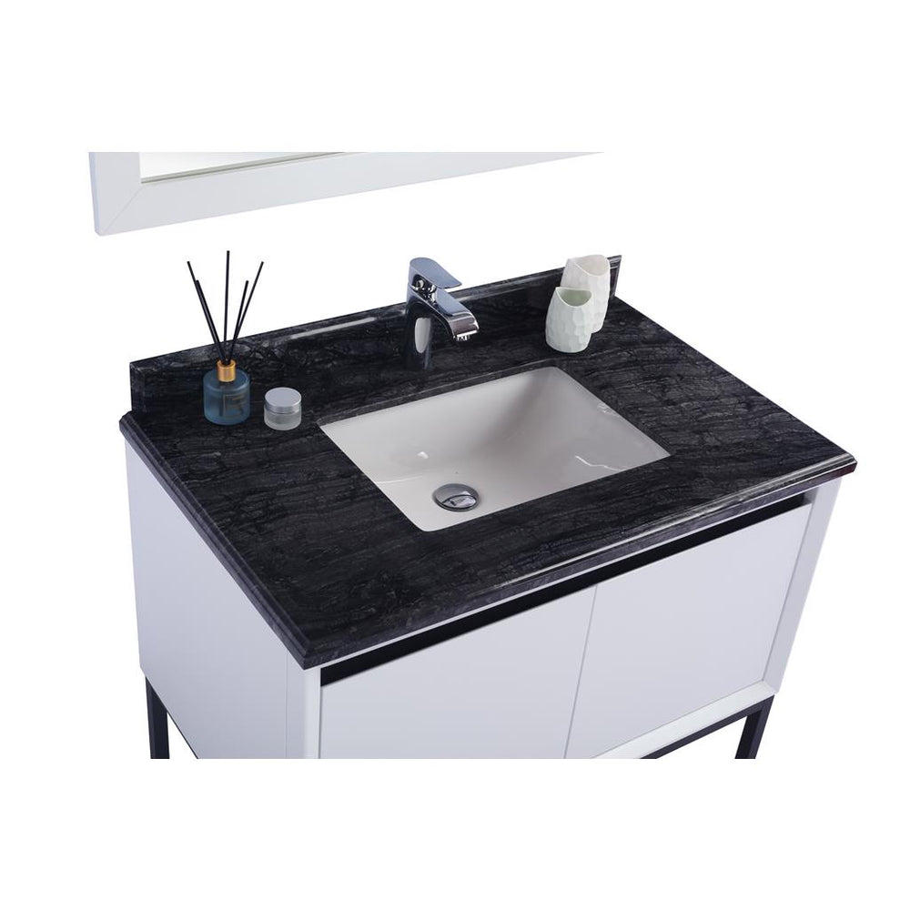 Laviva Alto 36" White Bathroom Vanity#top-options_black-wood-marble-top