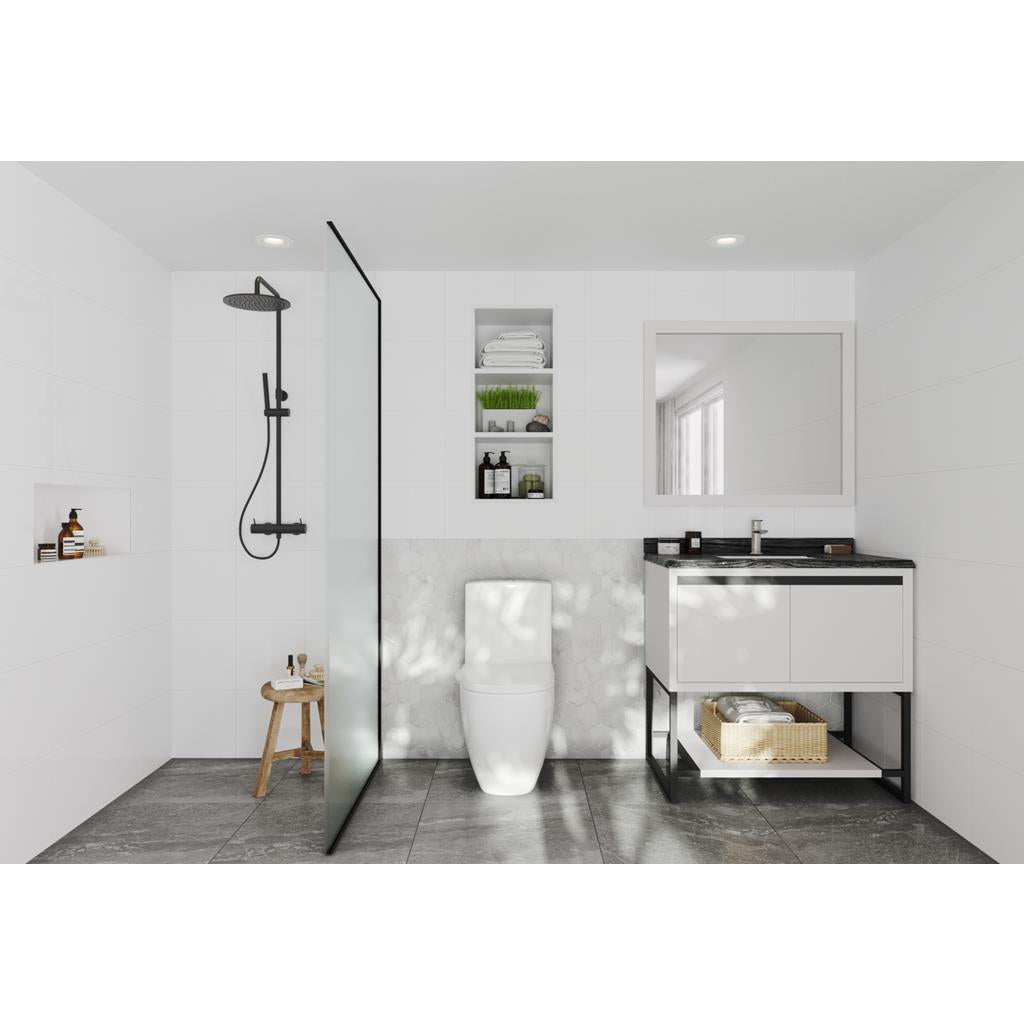 Laviva Alto 36" White Bathroom Vanity#top-options_black-wood-marble-top
