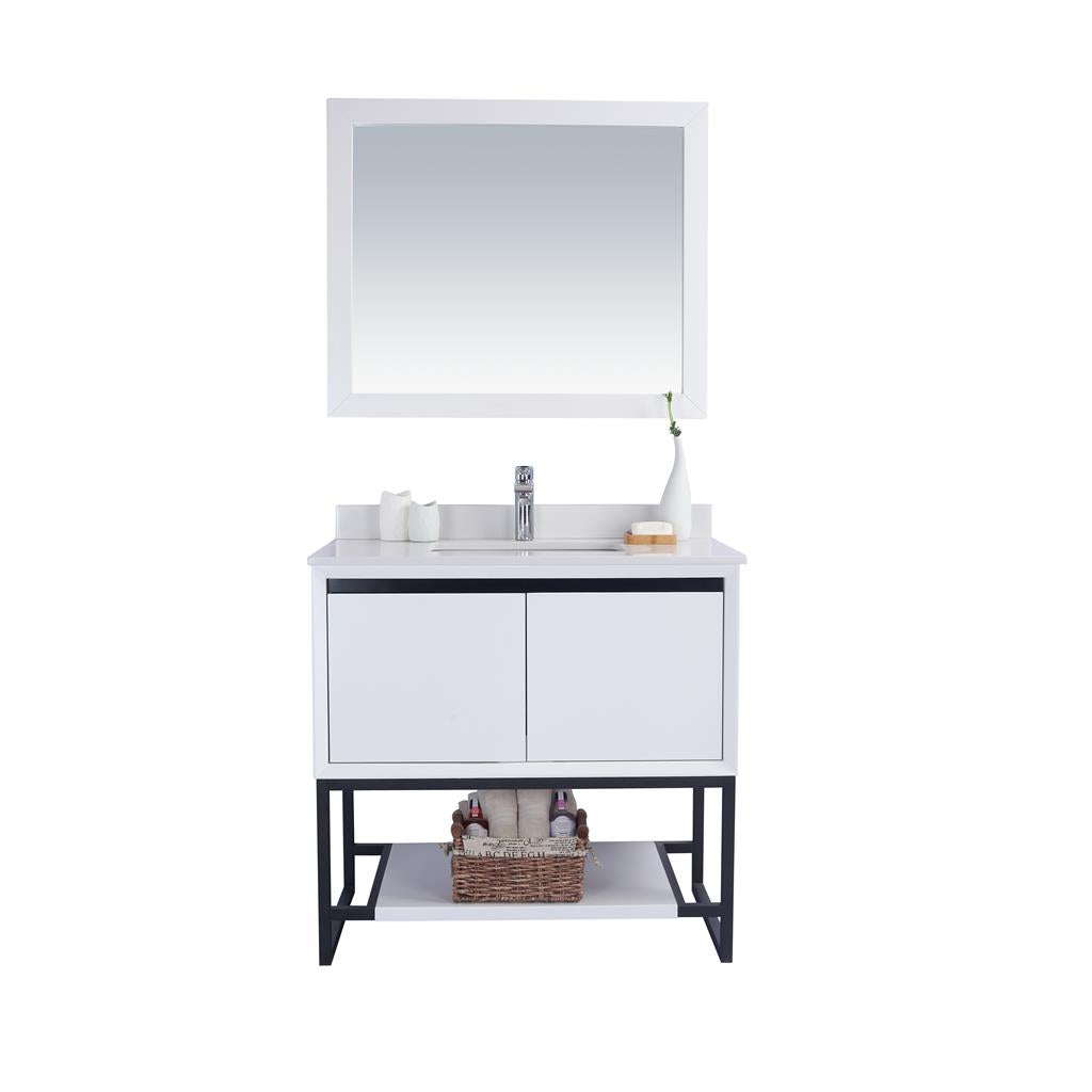 Laviva Alto 36" White Bathroom Vanity#top-options_white-quartz-top