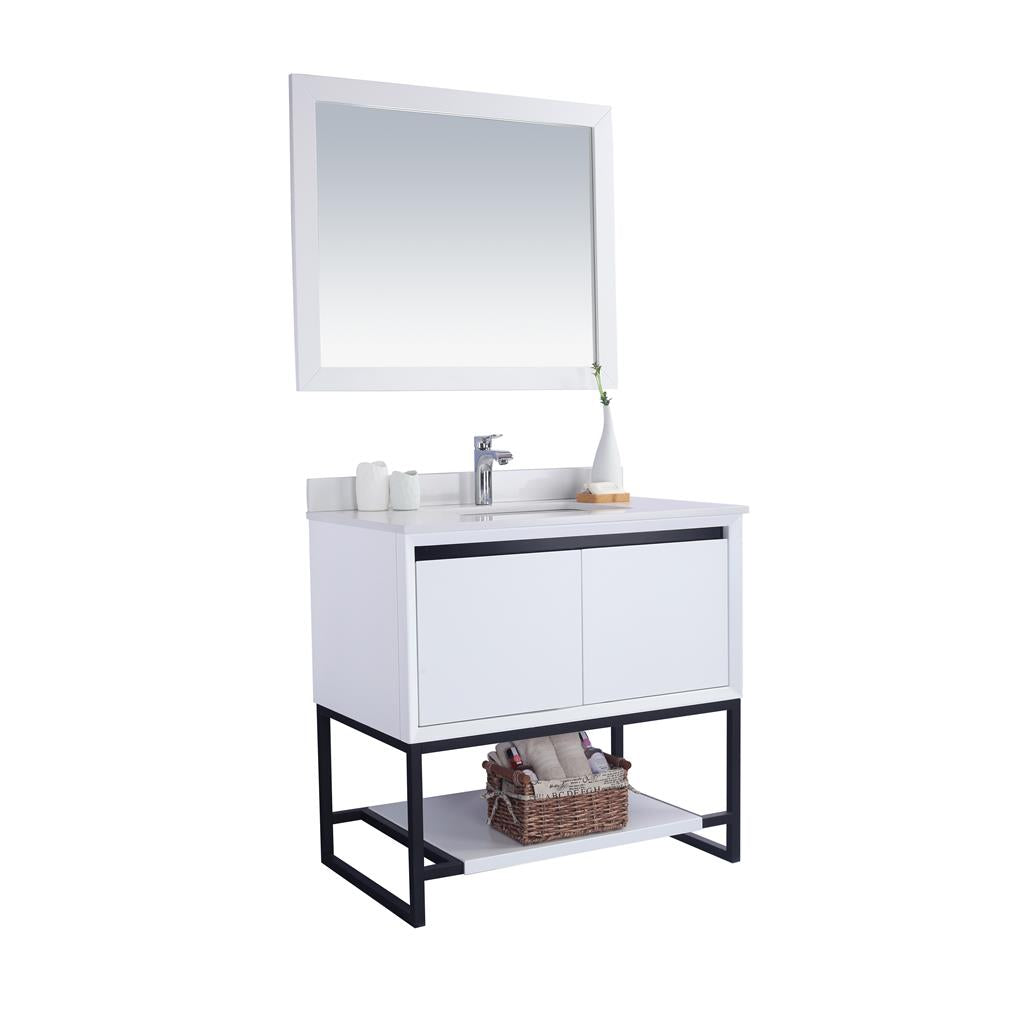 Laviva Alto 36" White Bathroom Vanity#top-options_white-quartz-top