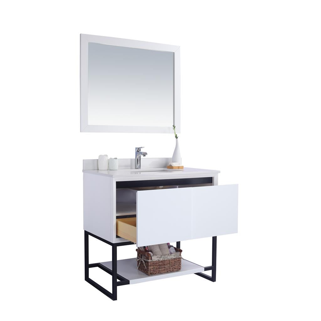Laviva Alto 36" White Bathroom Vanity#top-options_white-quartz-top