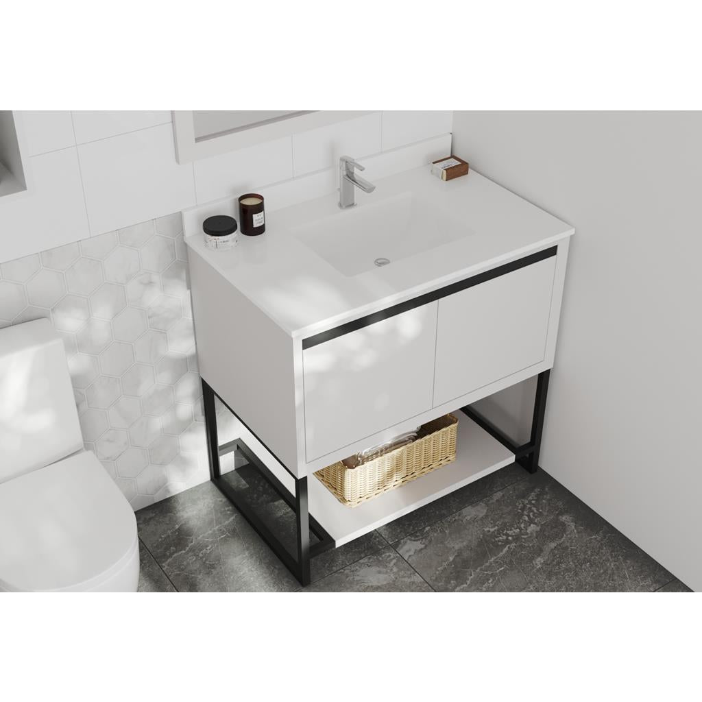 Laviva Alto 36" White Bathroom Vanity#top-options_white-quartz-top