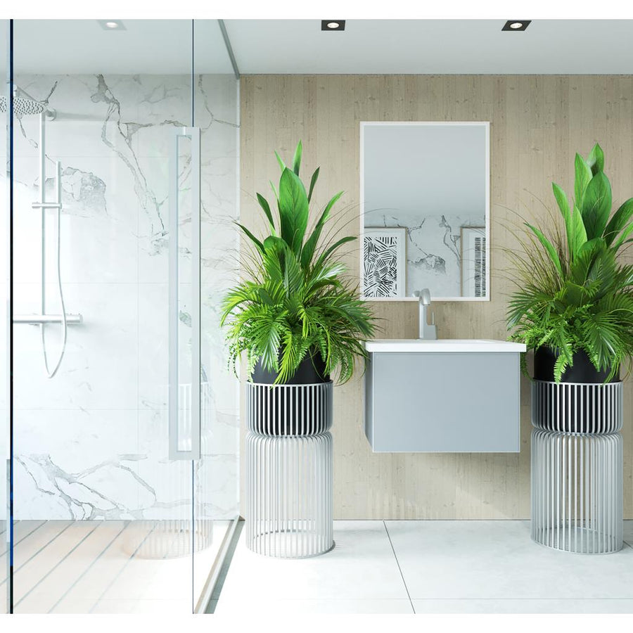 Laviva Vitri 24" Fossil Grey Bathroom Vanity#top-options_viva-stone-matte-white-solid-surface-top