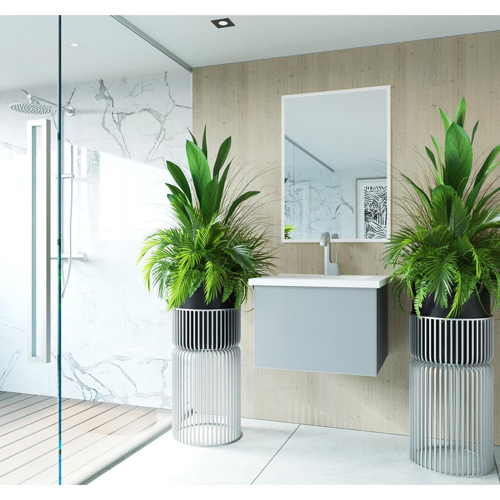 Laviva Vitri 24" Fossil Grey Bathroom Vanity#top-options_viva-stone-matte-white-solid-surface-top