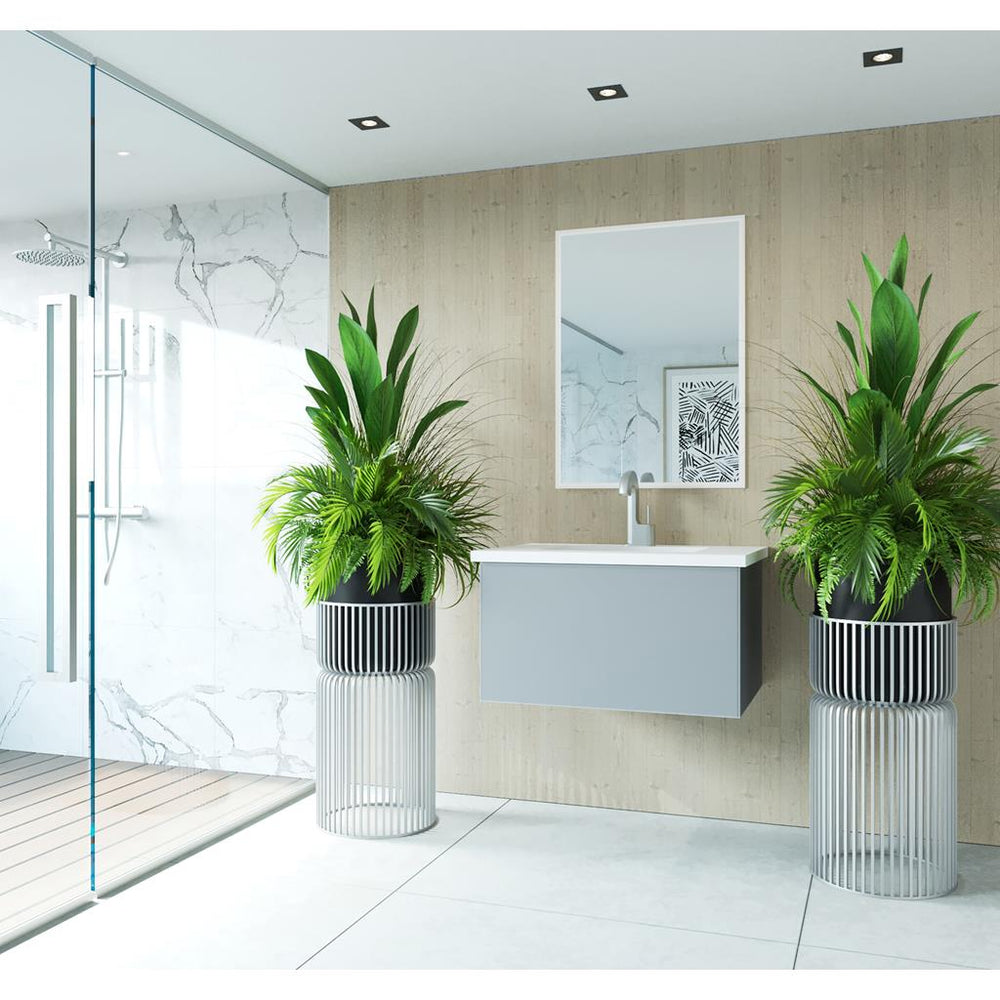 Laviva Vitri 30" Fossil Grey Bathroom Vanity#top-options_viva-stone-matte-white-solid-surface-top