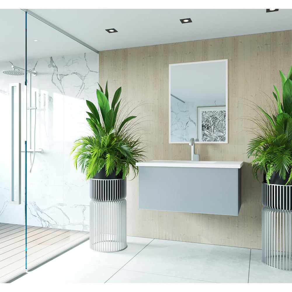 Laviva Vitri 36" Fossil Grey Bathroom Vanity#top-options_viva-stone-matte-white-solid-surface-top