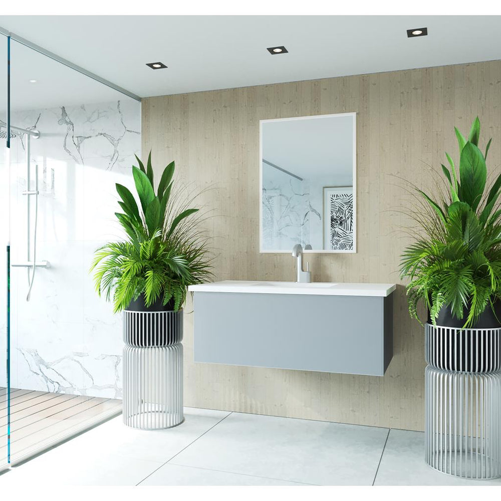 Laviva Vitri 42" Fossil Grey Bathroom Vanity#top-options_viva-stone-matte-white-solid-surface-top