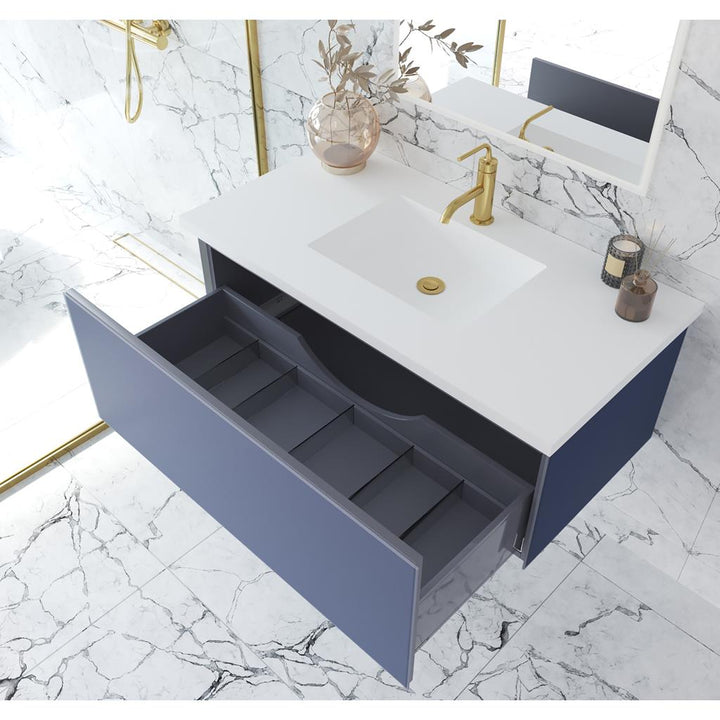 Laviva Vitri 42" Nautical Blue Bathroom Vanity#top-options_viva-stone-matte-white-solid-surface-top