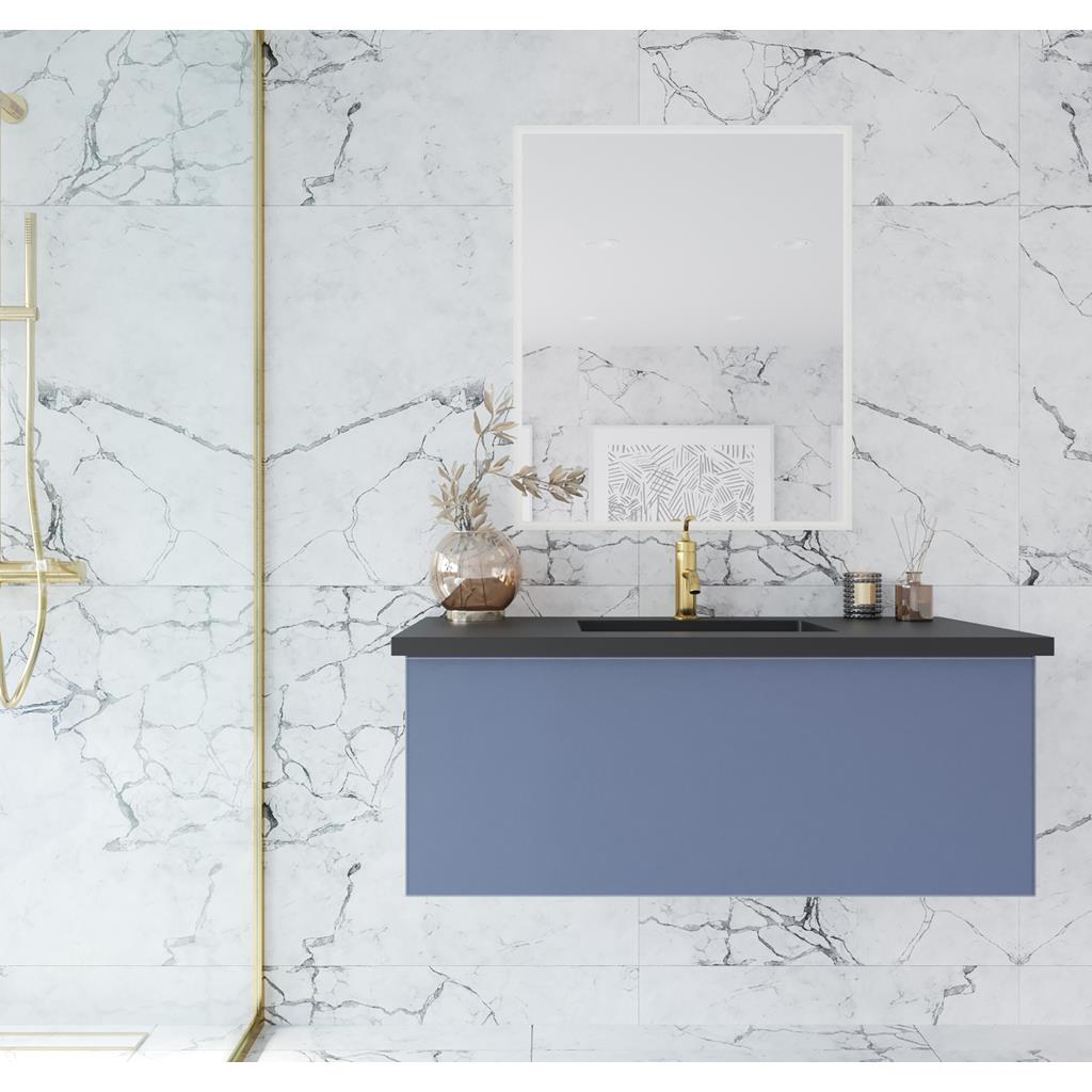 Laviva Vitri 42" Nautical Blue Bathroom Vanity Cabinet Only, No Top#top-options_cabinet-only-no-top