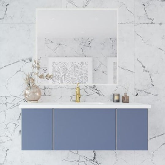 Laviva Vitri 48" Nautical Blue Bathroom Vanity#top-options_viva-stone-matte-white-solid-surface-top