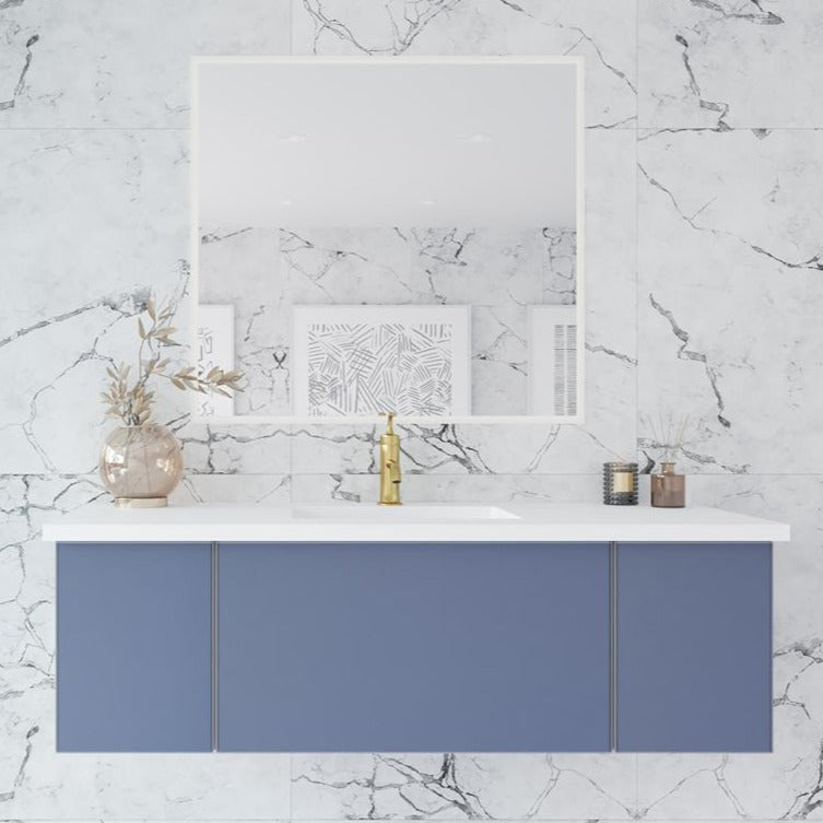 Laviva Vitri 54" Nautical Blue Bathroom Vanity#top-options_viva-stone-matte-white-solid-surface-top