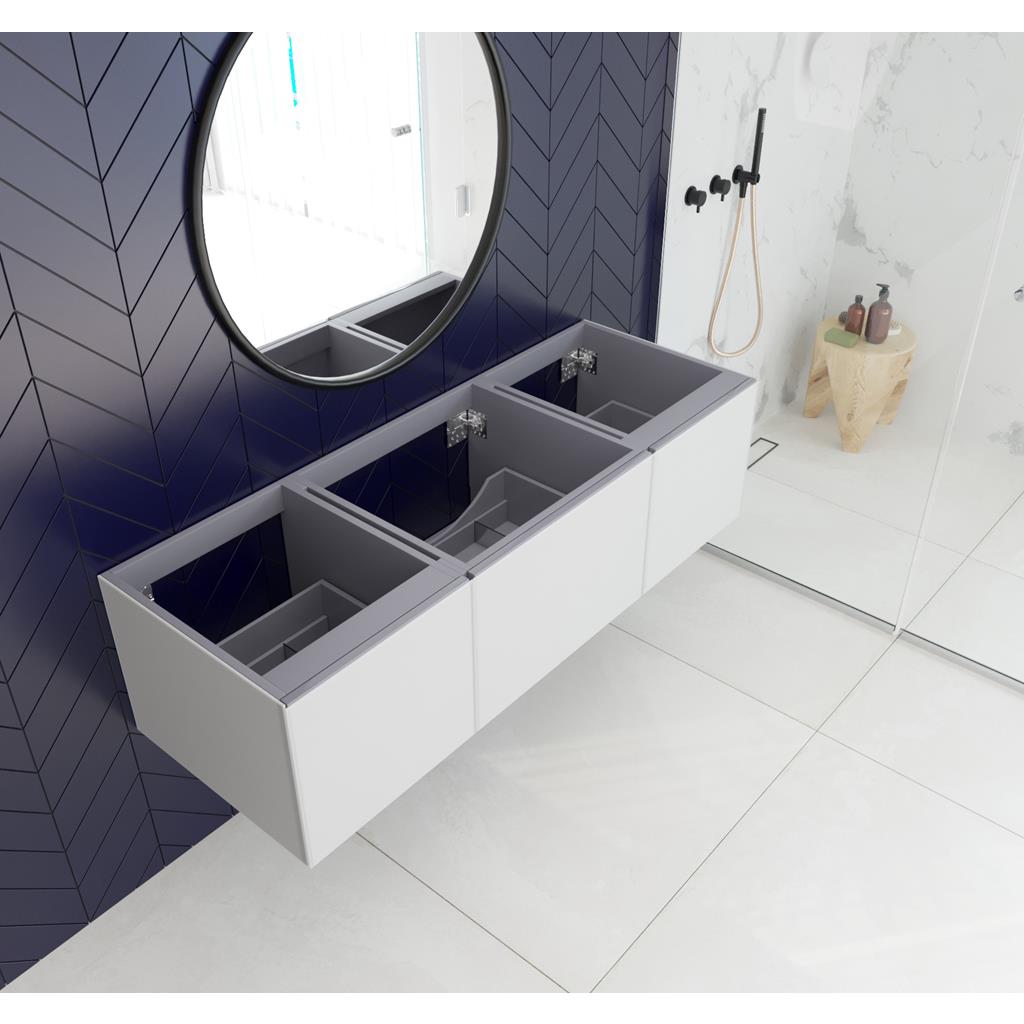 Laviva Vitri 60" Cloud White Single Sink Bathroom Vanity Cabinet Only, No Top#top-options_cabinet-only-no-top