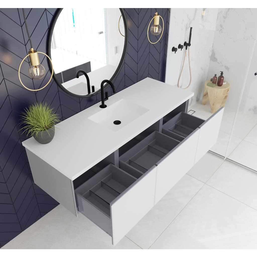 Laviva Vitri 60" Cloud White Single Sink Bathroom Vanity Cabinet Only, No Top#top-options_cabinet-only-no-top