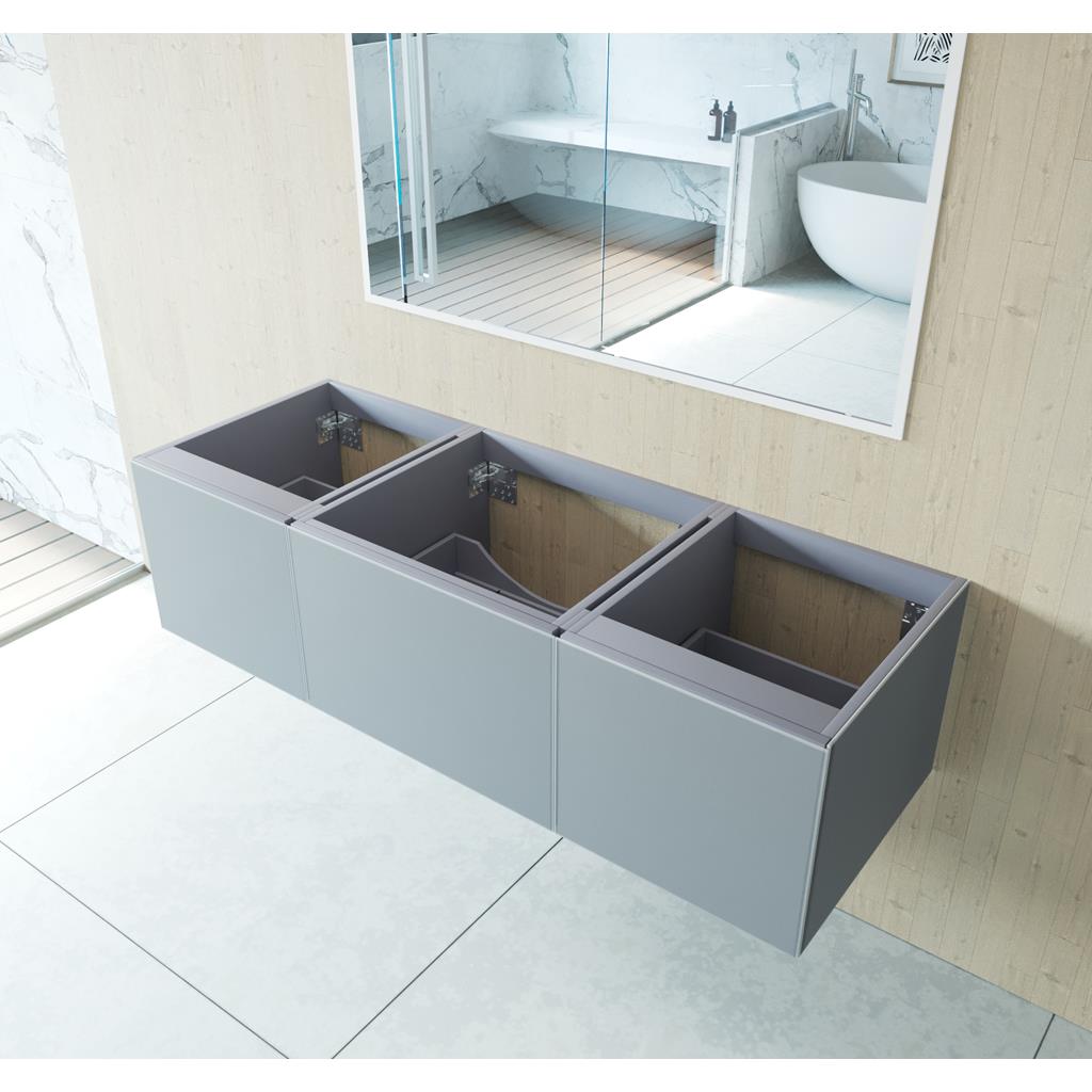 Laviva Vitri 60" Fossil Grey Single Sink Bathroom Vanity Cabinet Only, No Top#top-options_cabinet-only-no-top