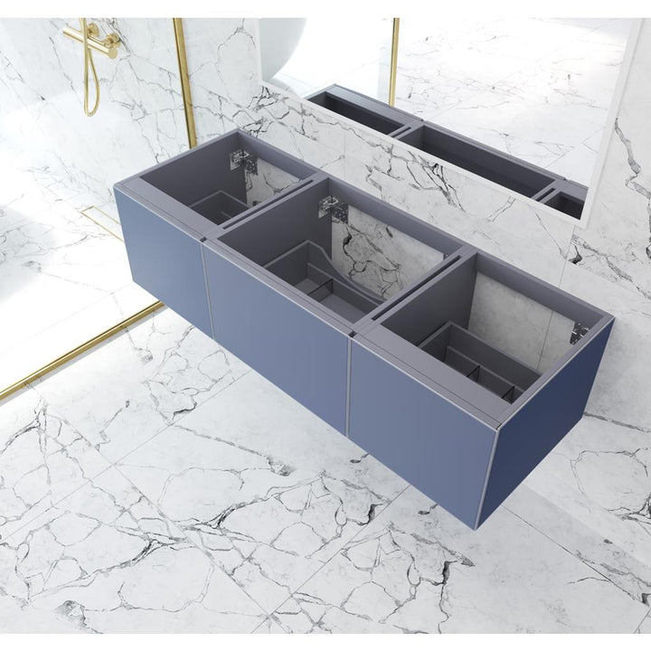 Laviva Vitri 60" Nautical Blue Single Sink Bathroom Vanity Cabinet Only, No Top#top-options_cabinet-only-no-top