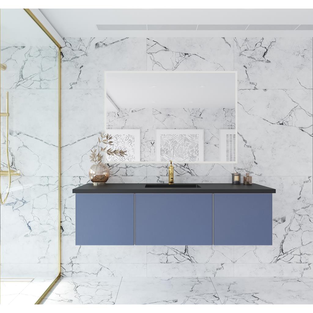 Laviva Vitri 60" Nautical Blue Single Sink Bathroom Vanity Cabinet Only, No Top#top-options_cabinet-only-no-top