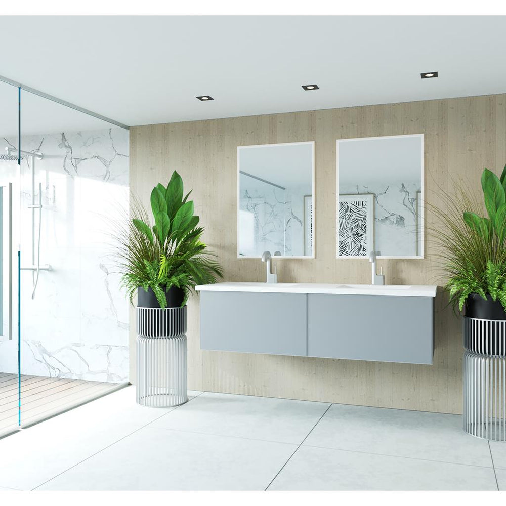Laviva Vitri 60" Fossil Grey Double Sink Bathroom Vanity#top-options_viva-stone-matte-white-solid-surface-top