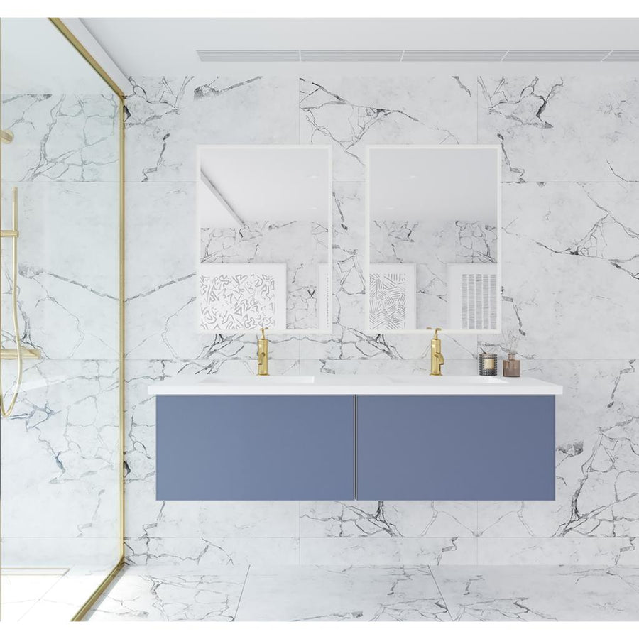 Laviva Vitri 60" Nautical Blue Double Sink Bathroom Vanity#top-options_viva-stone-matte-white-solid-surface-top