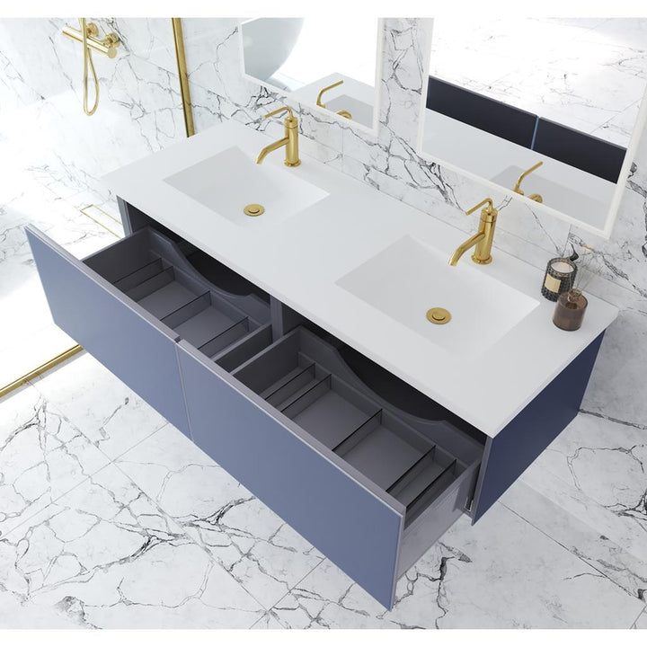 Laviva Vitri 60" Nautical Blue Double Sink Bathroom Vanity Cabinet Only, No Top#top-options_cabinet-only-no-top