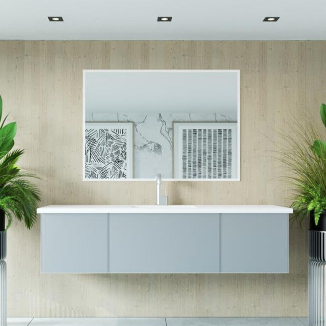 Laviva Vitri 66" Fossil Grey Single Sink Bathroom Vanity#top-options_viva-stone-matte-white-solid-surface-top
