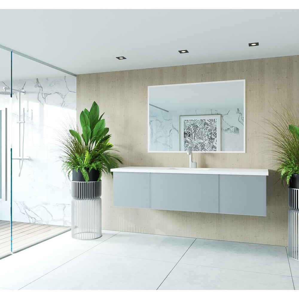 Laviva Vitri 66" Fossil Grey Single Sink Bathroom Vanity#top-options_viva-stone-matte-white-solid-surface-top
