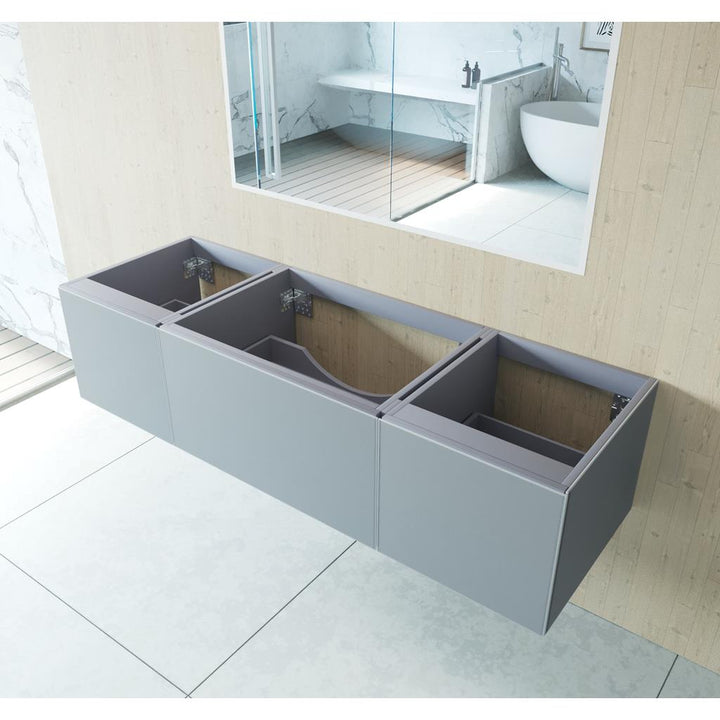 Laviva Vitri 66" Fossil Grey Single Sink Bathroom Vanity Cabinet Only, No Top#top-options_cabinet-only-no-top