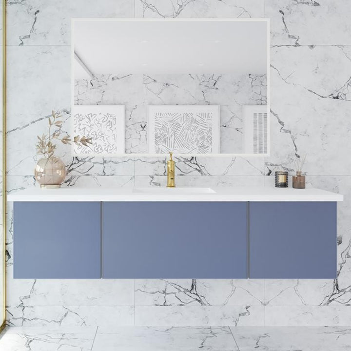 Laviva Vitri 66" Nautical Blue Single Sink Bathroom Vanity#top-options_viva-stone-matte-white-solid-surface-top